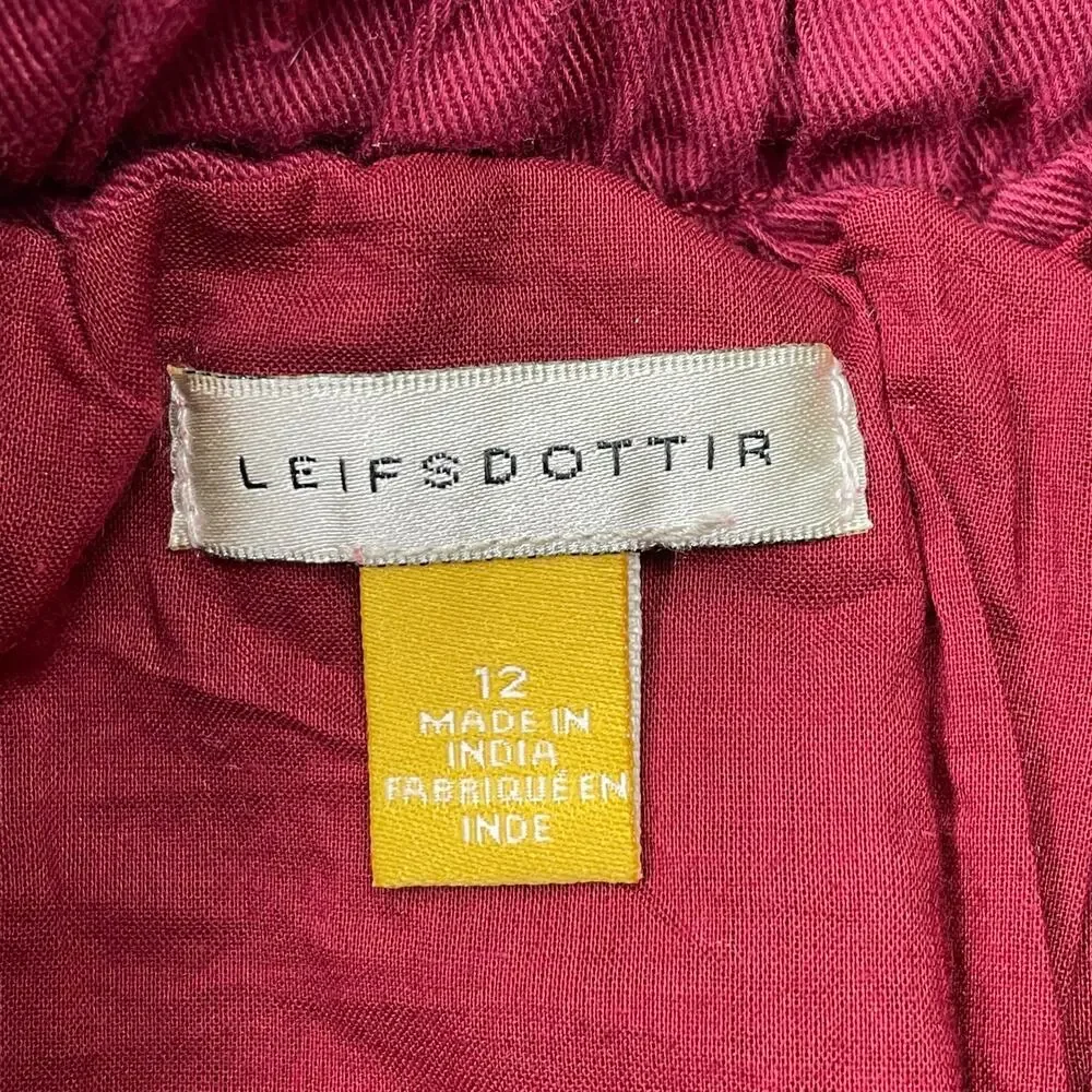🔥Anthropologie Leifsdottier Smock Drop Waist Mini leather skirt boho coquette